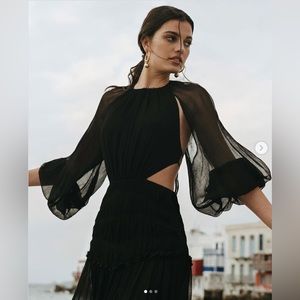 SHONA JOY Safira Cut Out Backless Midi Dress